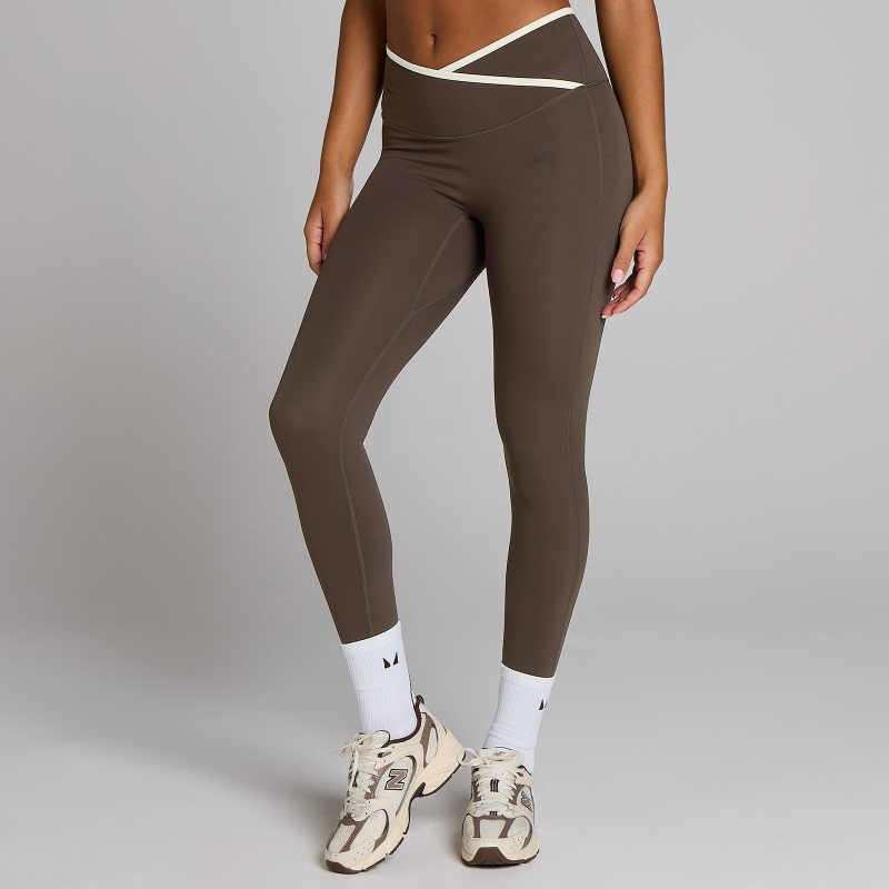 MP Damen Tempo Contrast Leggings - Schokolade - L – Bild 1 von 4