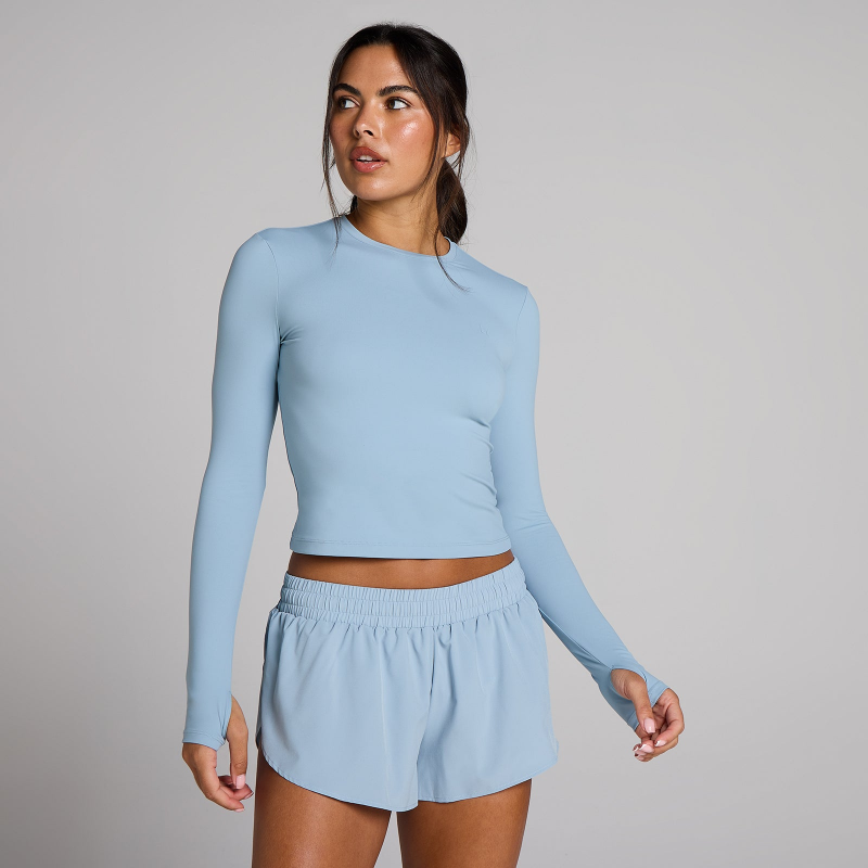 MP Damen Tempo Langarmshirt mit Daumenlöchern - Denimblau - XS – Bild 1 von 4