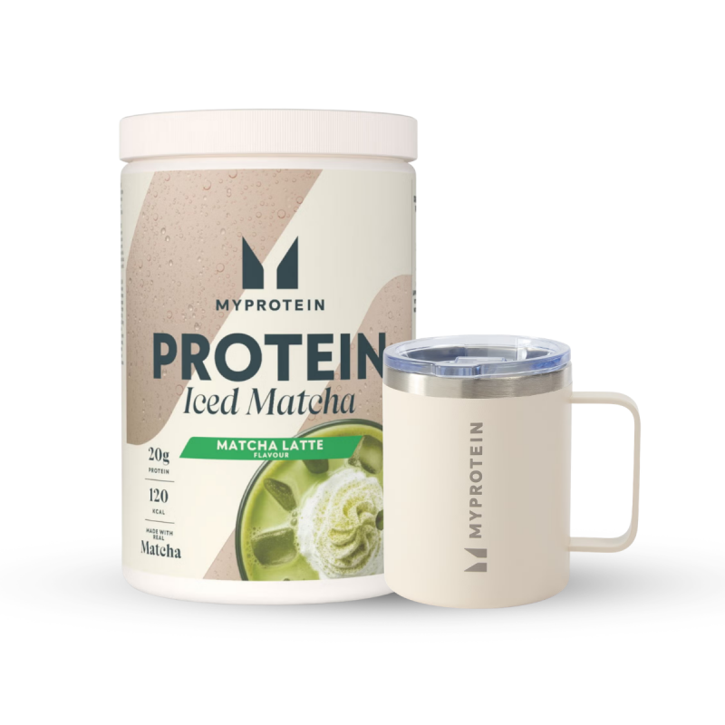 Protein Eiskaffee Bundle - 20Portionen - Natural Cream Coffee Cup - Iced Matcha