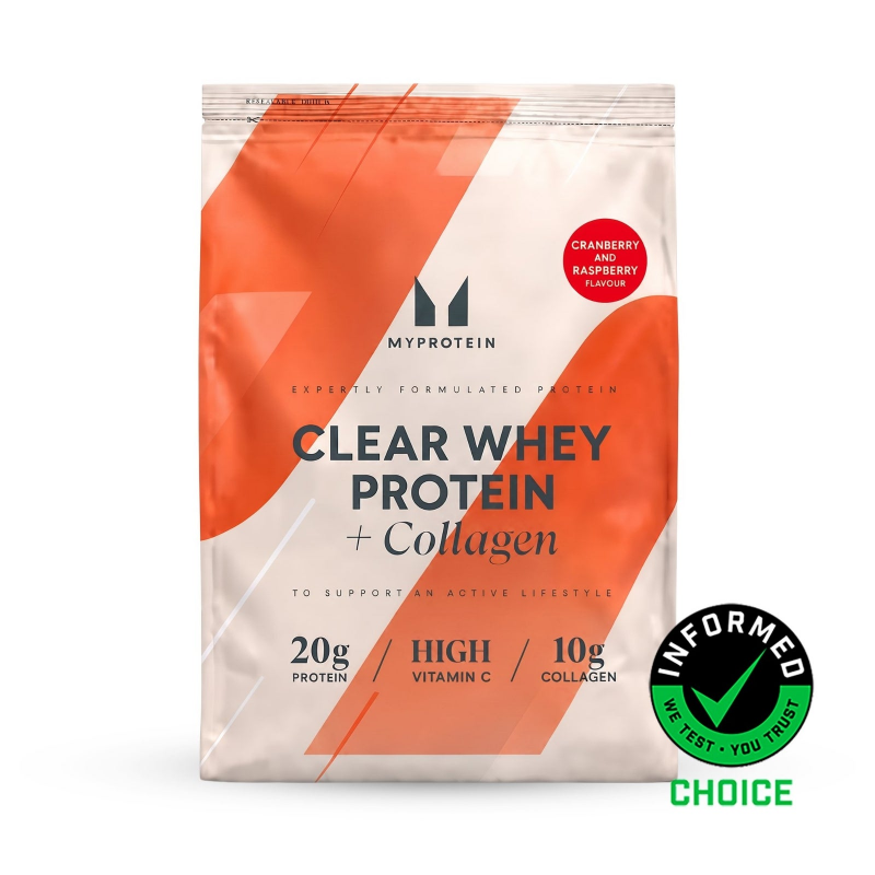 Clear Whey Isolat - 480G - 20Portionen - Cranberry & Raspberry (+ Collagen) – Bild 1 von 4