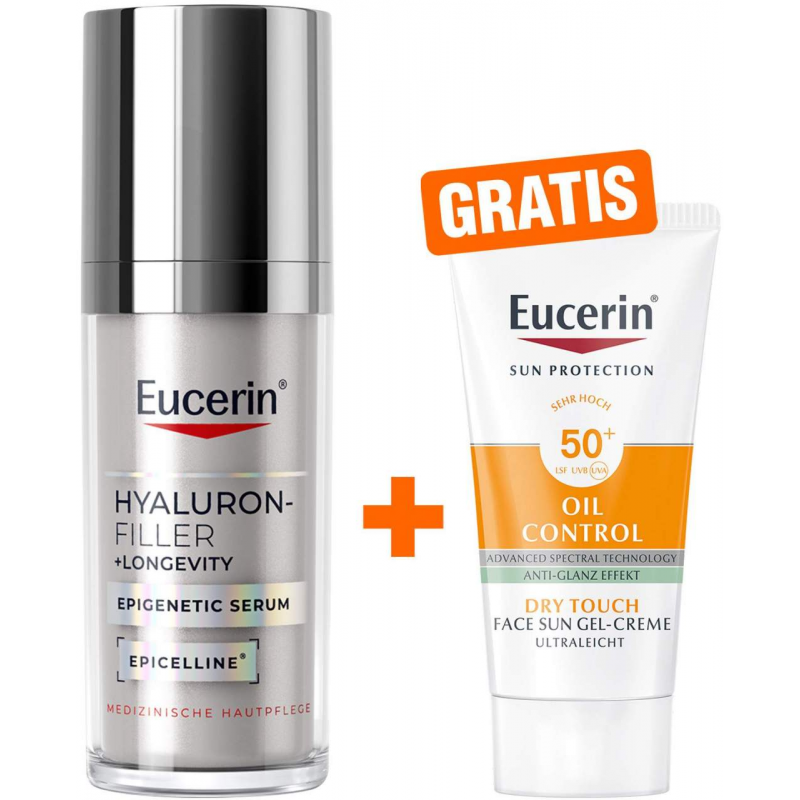 Eucerin Hyaluron Filler Epigenetic 30 ml Serum + gratis Eucerin Sun Gel-Creme Oil Control 20 ml