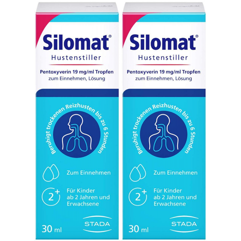 Silomat Hustenstiller Pentoxyverin 19mg 2 x 30ml Tropfen