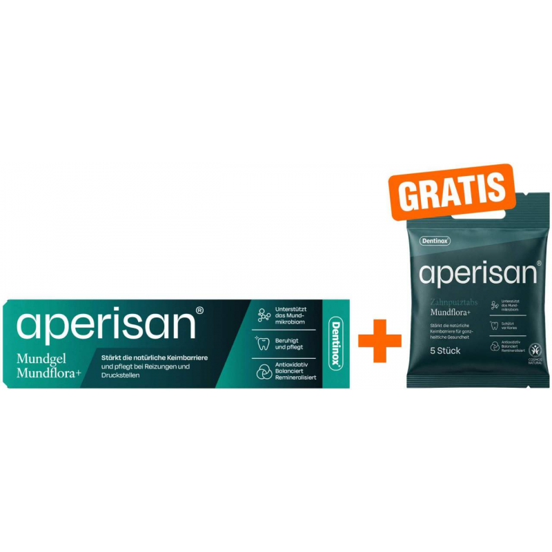 Aperisan Mundgel Mundflora+ 10 g Gel + gratis Aperisan Zahnputztabs 5 Stück