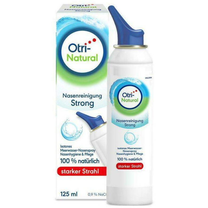 OtriNatural Nasenreinigung strong Meerwasser Nasenspray, 100% natürlich 125 ml