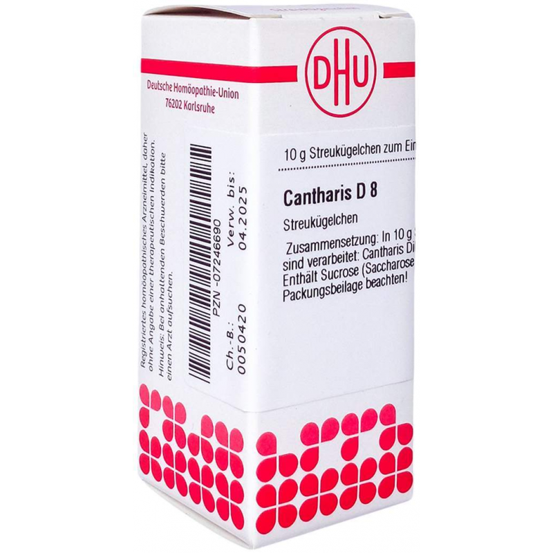 Dhu Cantharis D8 Globuli 10 G