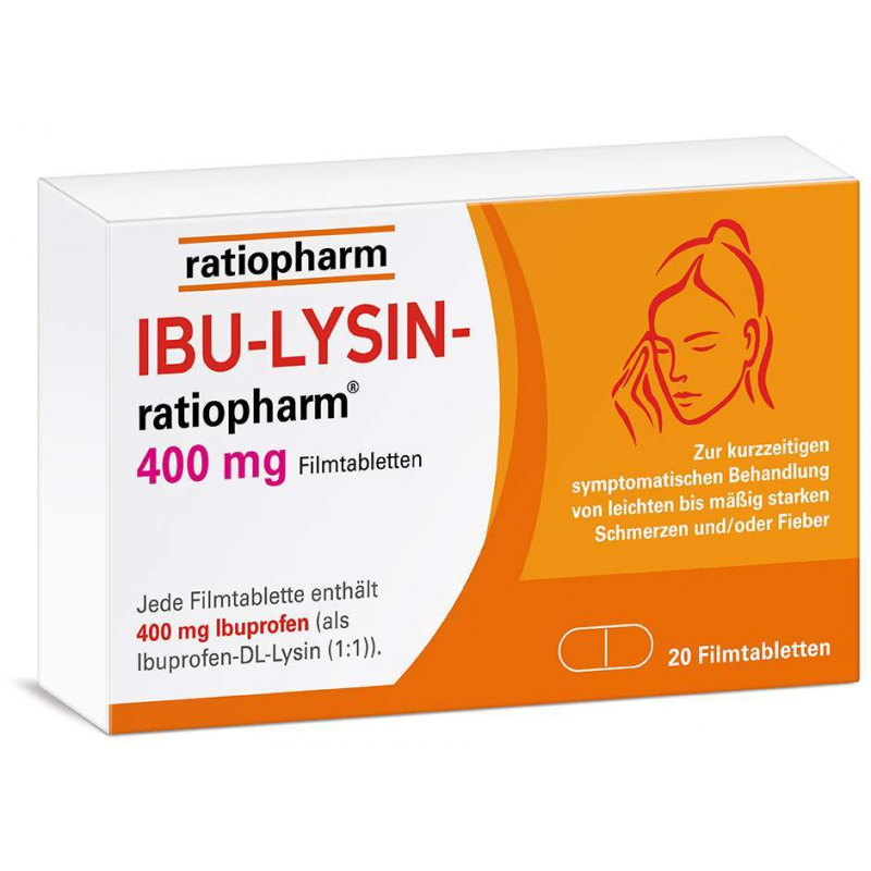 Ibu Lysin ratiopharm 400 mg 20 Filmtabletten