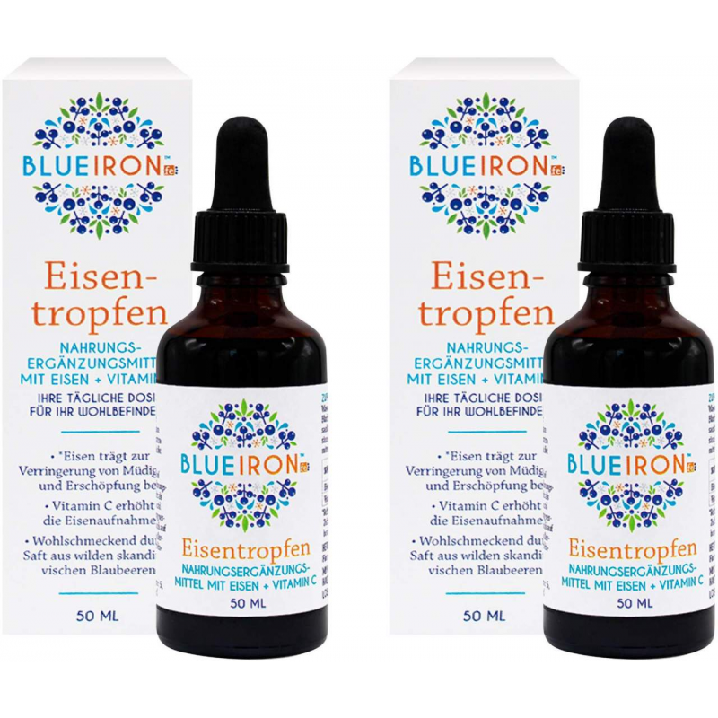 BlueIron Eisentropfen + Vitamin C 2 x 50 ml