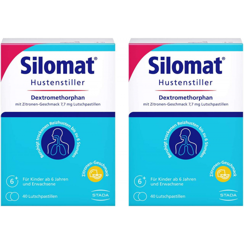 Silomat Hustenstiller DMP Zitrone 2 x 40 Lutschpastillen