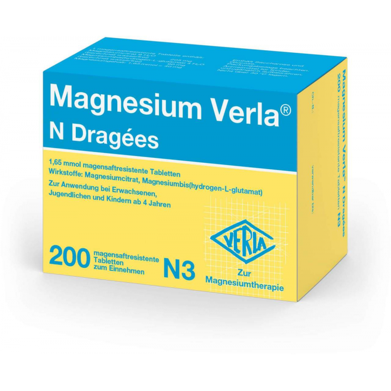 Magnesium Verla N 200 Dragees