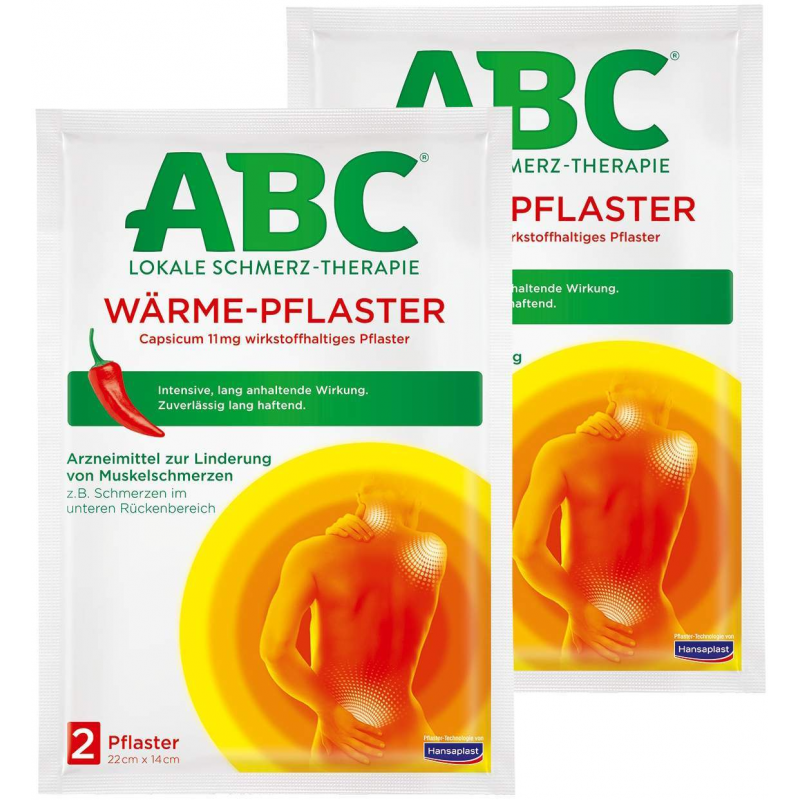 Hansaplast med ABC Wärme Pflaster Capsicum 2 x 2 Stück
