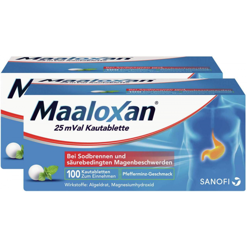 Maaloxan 25 mVal 2 x 100 Kautabletten