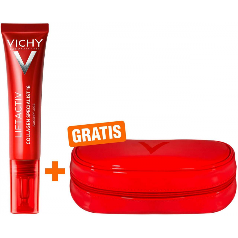 Vichy Liftactiv Collagen Specialist 16 Augenpflege 15 ml + gratis Kosmetiktasche 1 Stück