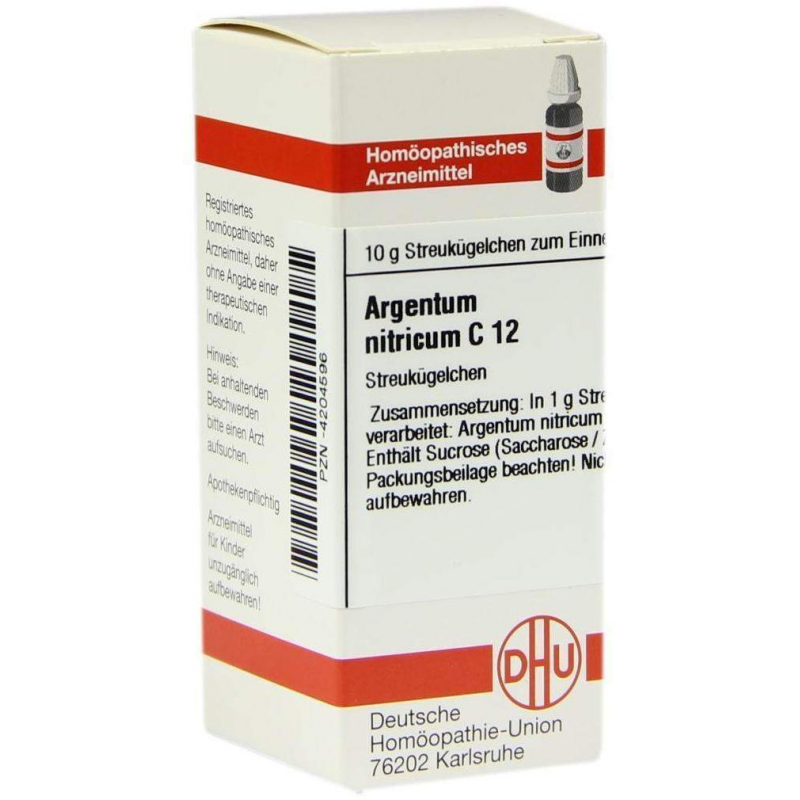 Dhu Argentum Nitricum C12 10 G Globuli