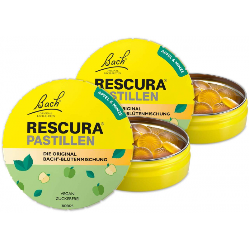 Bach Original Rescura Apfel-Minze 2 x 50 g Pastillen
