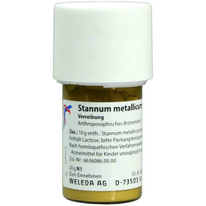 Weleda Stannum Metallicum Praeparatum D8 20 G Trituration
