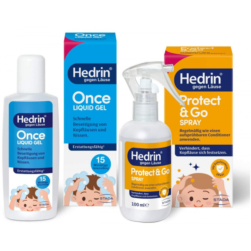Hedrin Protect & Go Spray 100 ml + Once Liquid Gel 100 ml