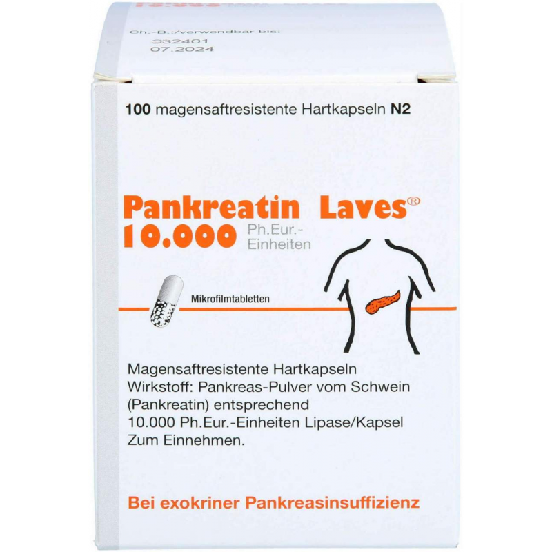 Pankreatin Laves 10.000 Ph 100 Magensaftresistente Hartkapseln