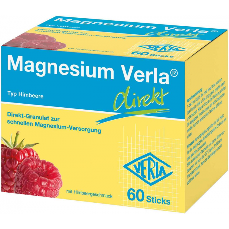 Magnesium Verla Direkt Himbeere 60 Granulatbeutel