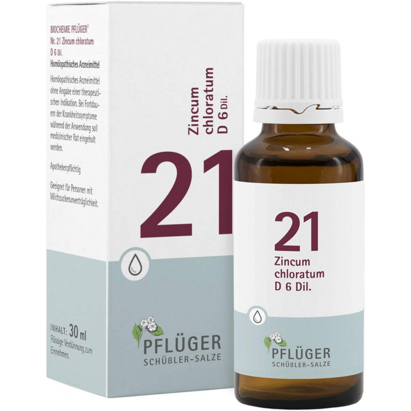 Biochemie Pflüger 21 Zincum Chloratum D6 30 ml Tropfen