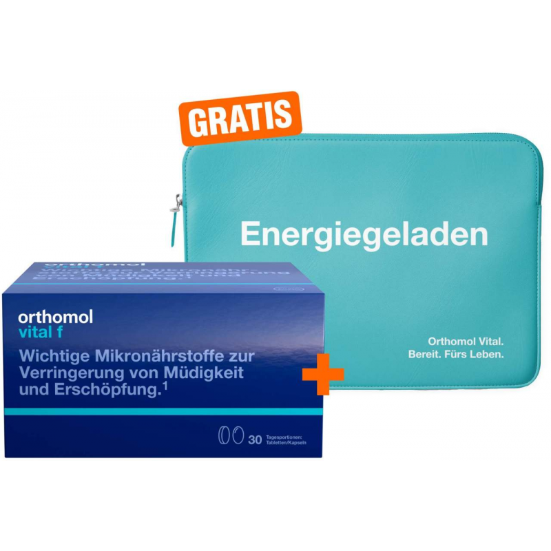 Orthomol Vital F 30 Tabletten - Kapseln 1 Kombipackung + gratis Laptop-Tasche 1 Stück