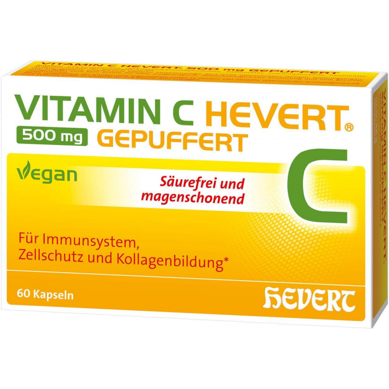 Vitamin C Hevert 500 mg gepuffert 60 Kapseln