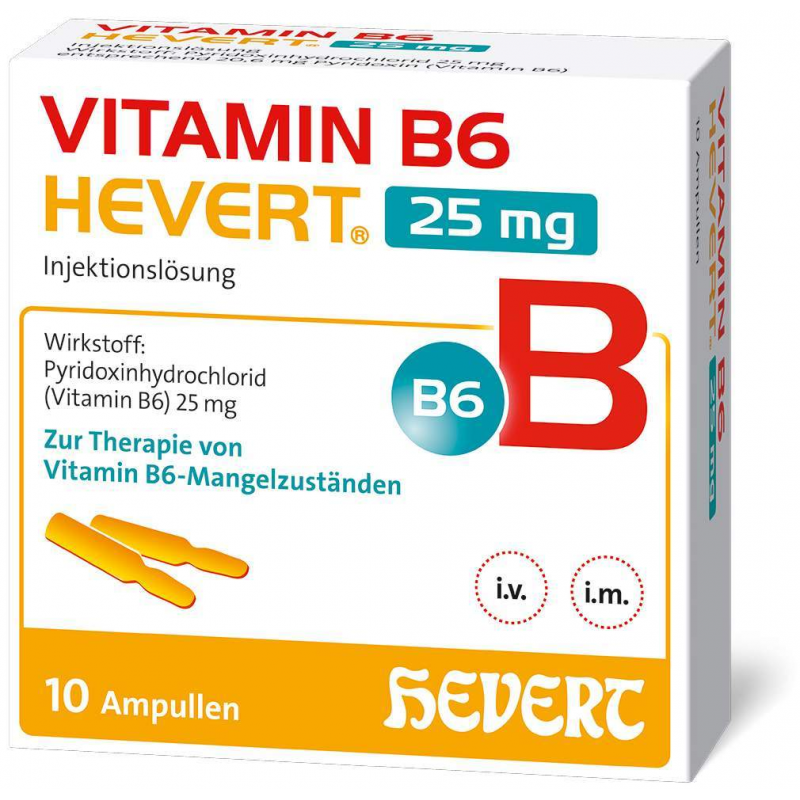 Vitamin B6 Hevert 25 mg 10 Ampullen
