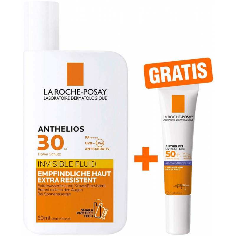 La Roche Posay Anthelios Invisible Fluid LSF 30 50 ml + gratis La Roche Posay Anthelios Anti-Pigment Fluid 15 ml