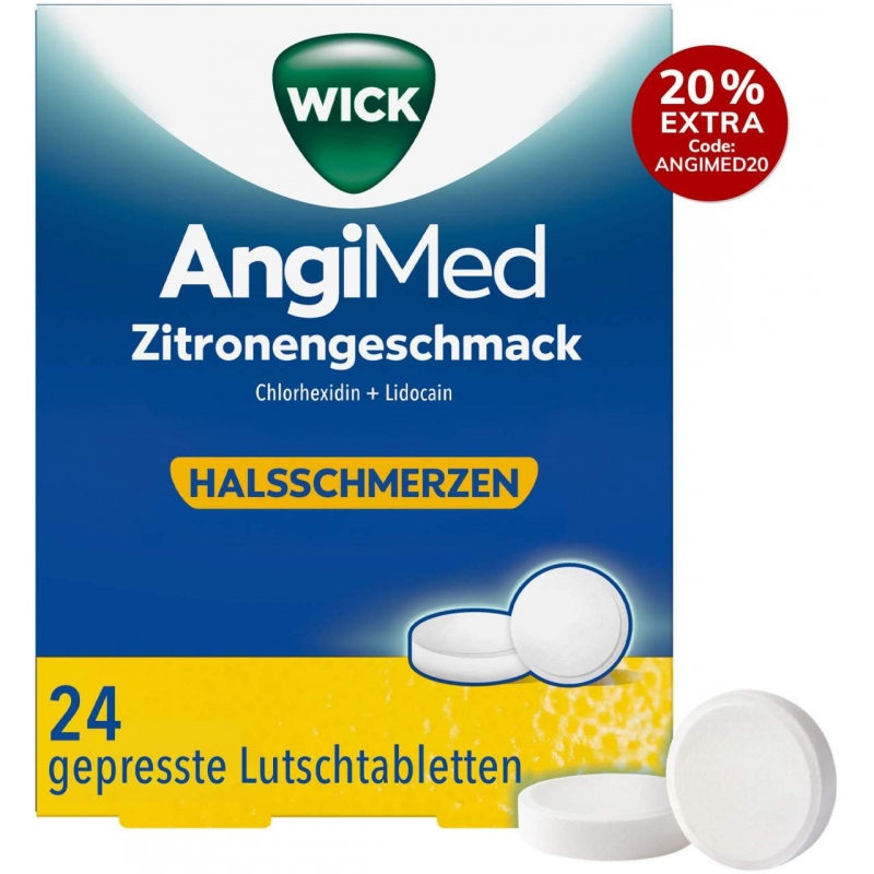 WICK AngiMed Zitronengeschmack 24 Lutschtabletten