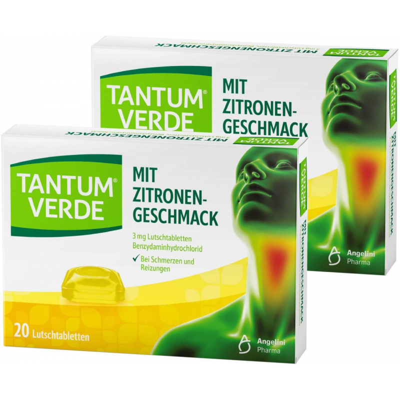 Tantum Verde 3 mg Zitrone Lutschtabletten 2 x 20 Stück