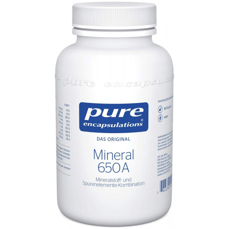 Pure Encapsulations Mineral 650a 180 Kapseln