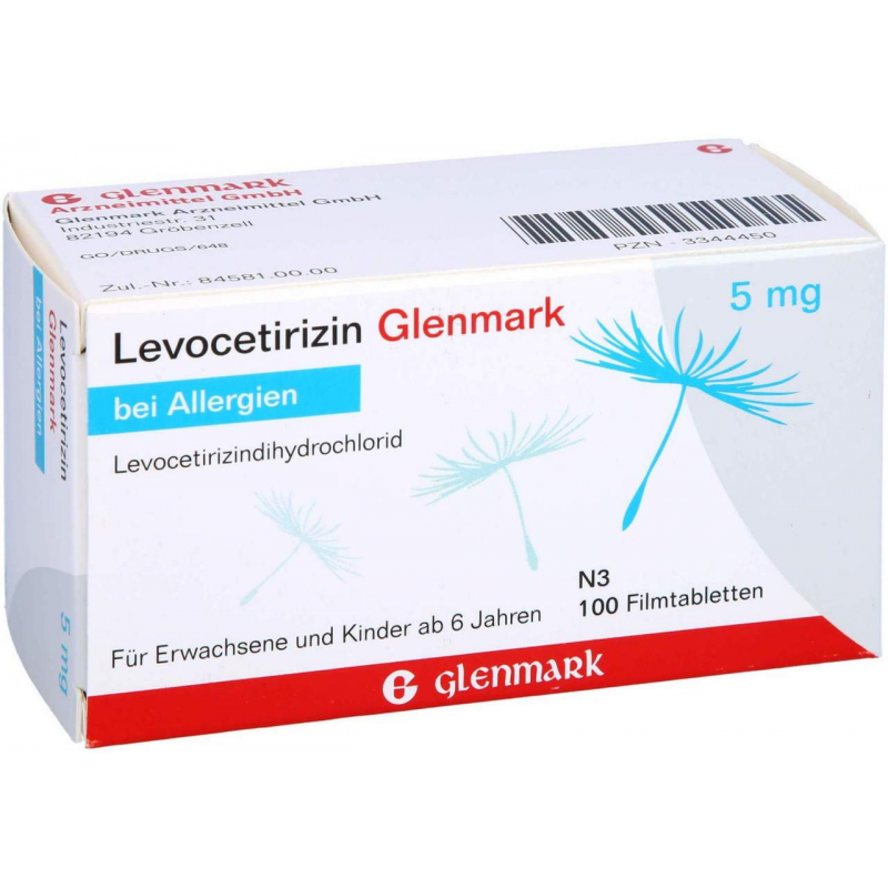 Levocetirizin Glenmark 5 mg 100 Filmtabletten