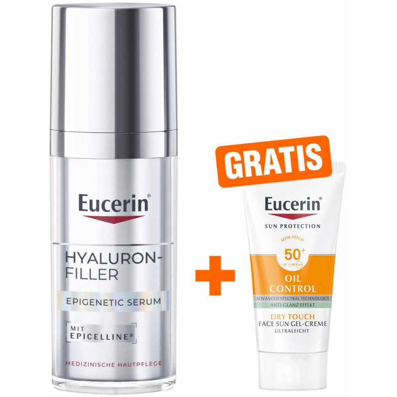 Eucerin Hyaluron Filler Epigenetic 30 ml Serum + gratis Eucerin Sun Gel-Creme Oil Control 20 ml