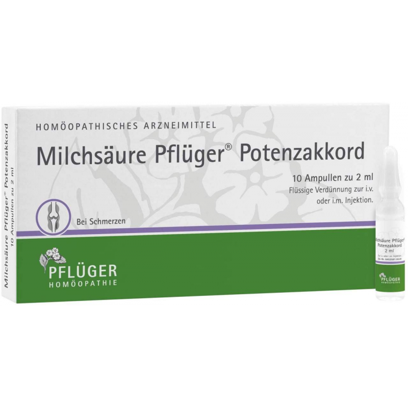 Milchsäure Pflüger Potenzakkord Inj.-Lsg.Amp