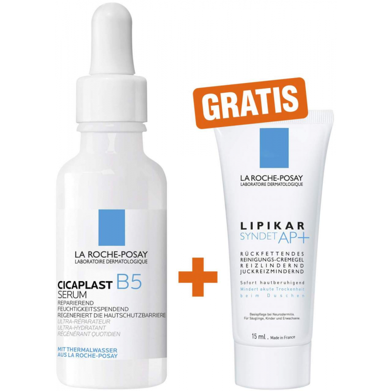 La Roche Posay Cicaplast B5 30 ml Serum + gratis La Roche Posay Lipikar Syndet AP+ 15 ml