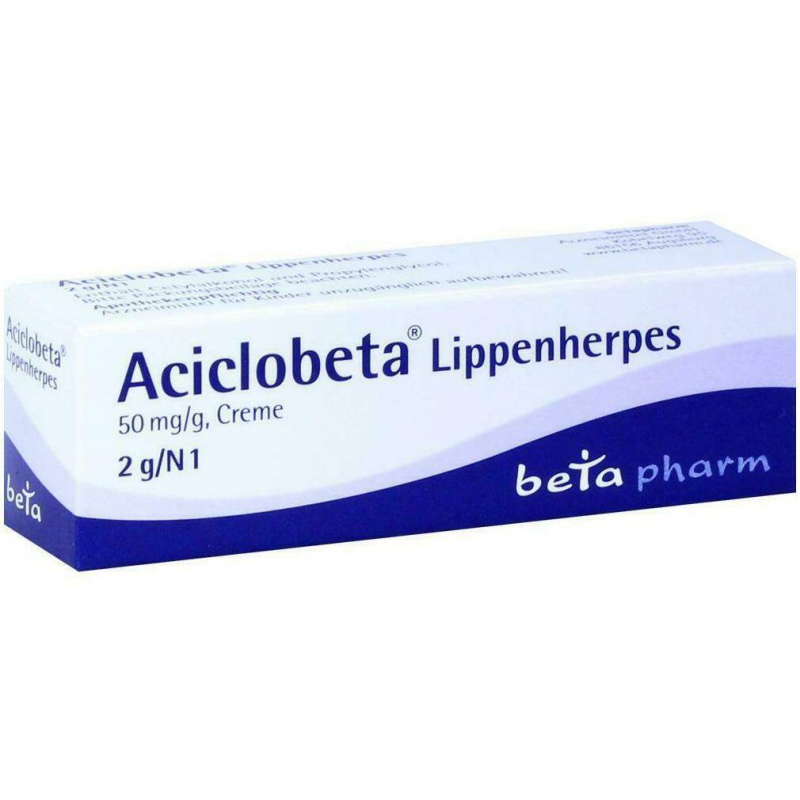 Aciclobeta Lippenherpes 2 g Creme