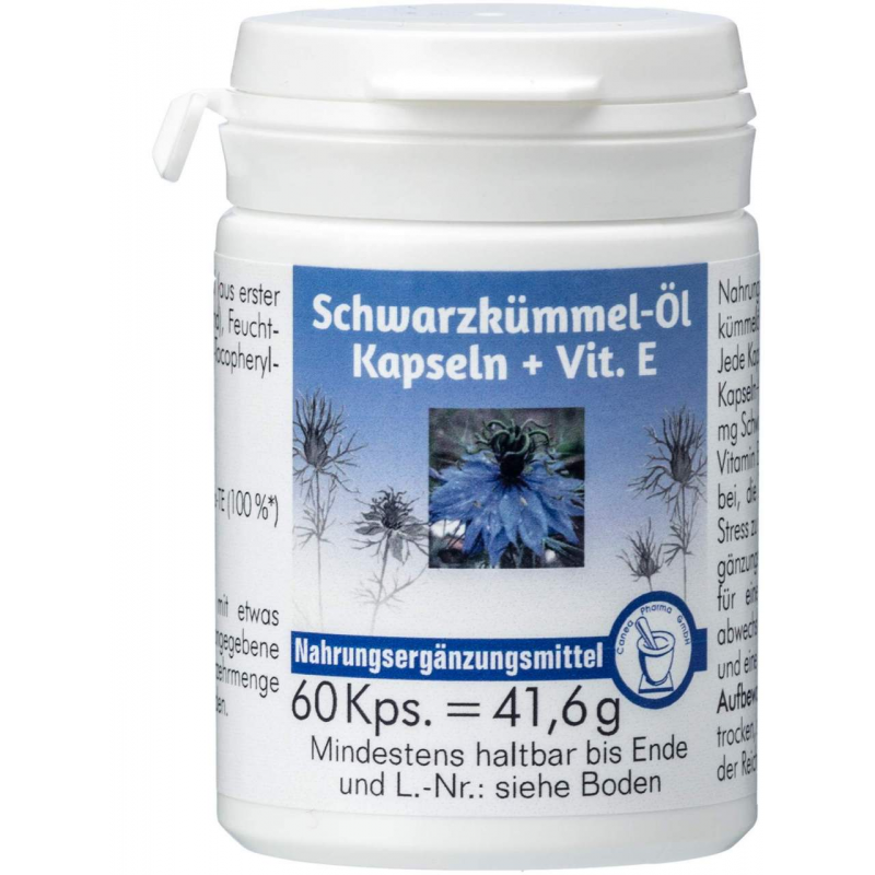Schwarzkümmelöl + Vitamin E 60 Kapseln