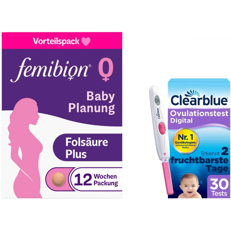 Femibion 0 Babyplanung 84 Tabletten + Clearblue Ovulationstest digital 30 Tests