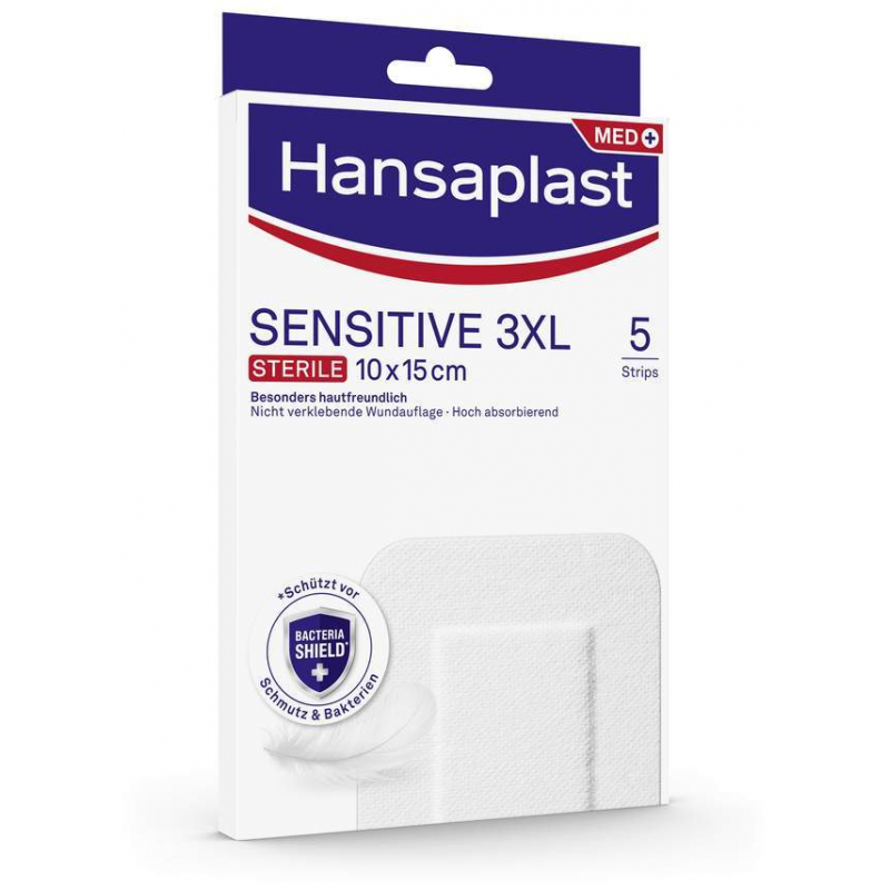 Hansaplast Sensitive 3XL Pflaster 10 x 15 cm 5 Stück