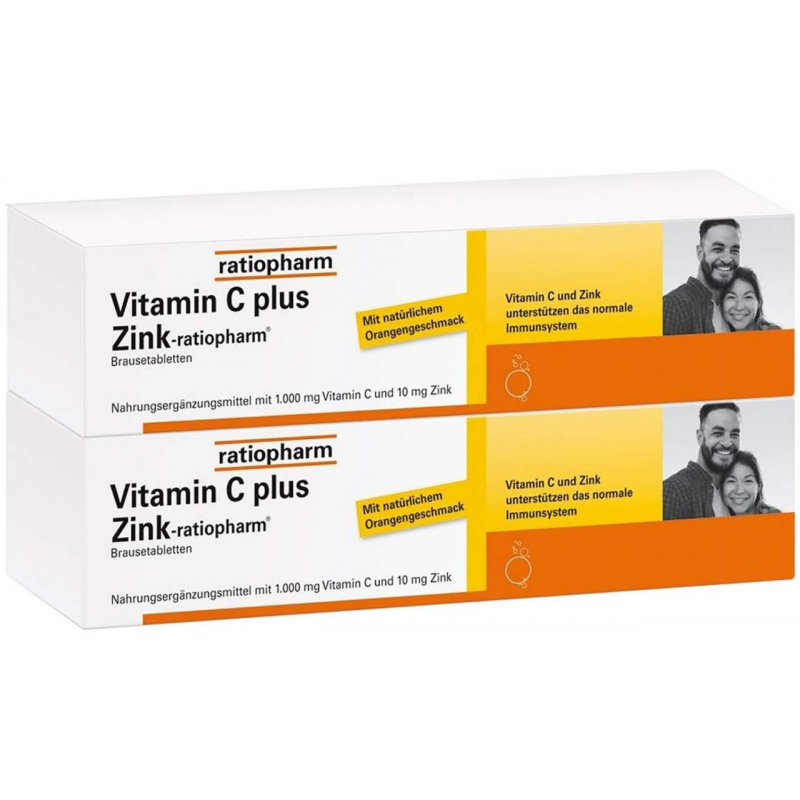 Vitamin C plus Zink-ratiopharm 2 x 40 Brausetabletten