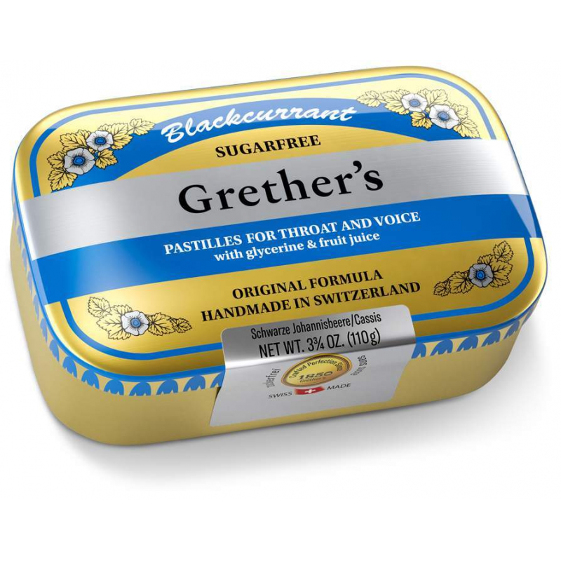 Grether`s Pastilles Blackcurrant zuckerfrei Dose 110 g