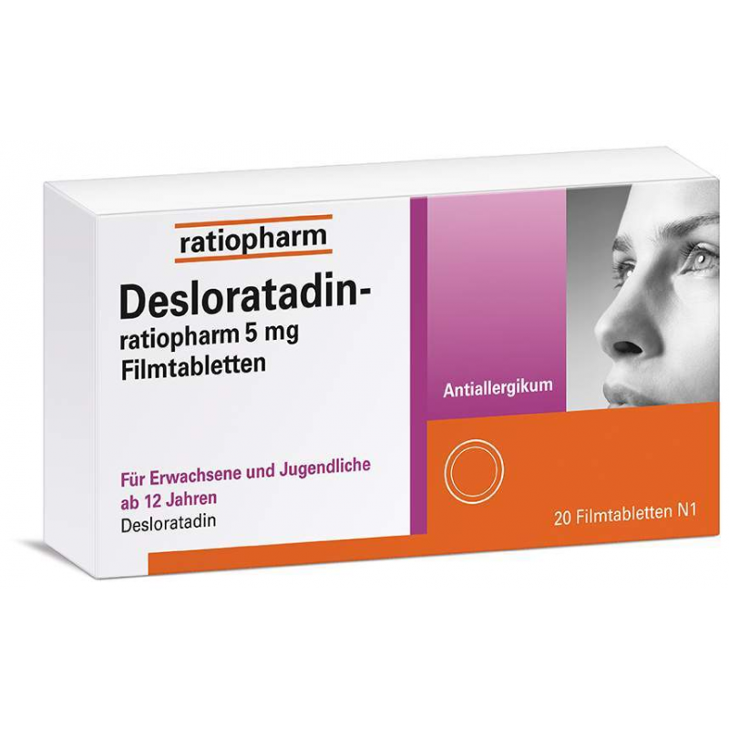 Desloratadin-Ratiopharm 5 mg 20 Filmtabletten