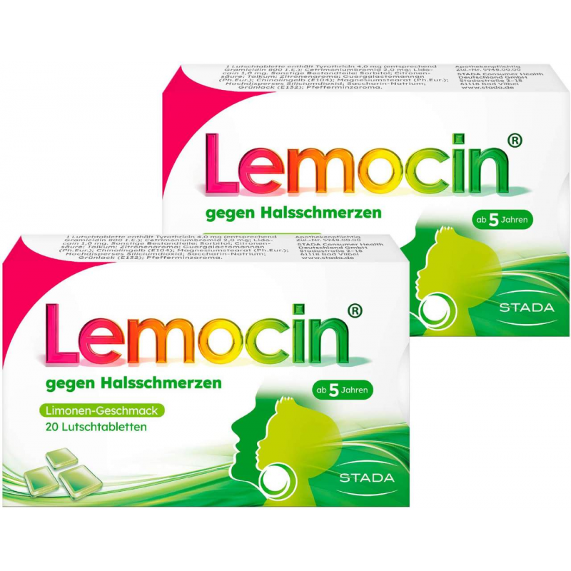 Lemocin gegen Halsschmerzen 2 x 20 Lutschtabletten