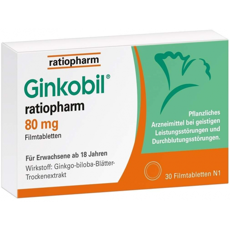 Ginkobil ratiopharm 80 mg 30 Filmtabletten