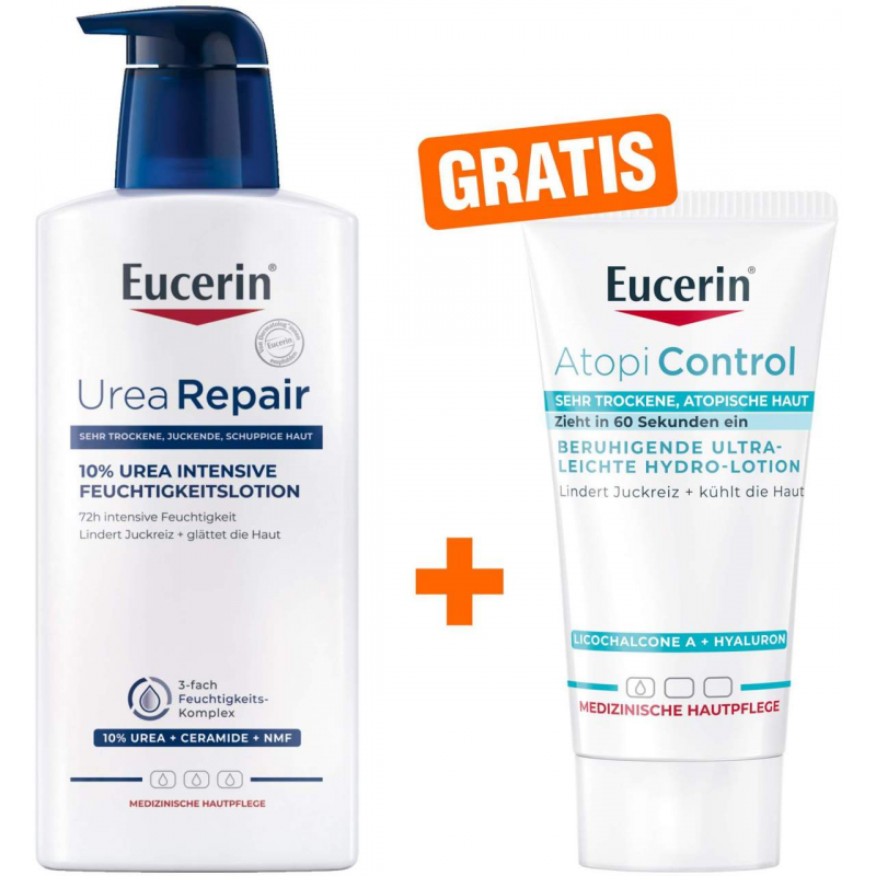 Eucerin UreaRepair Plus Lotion 10% 400 ml + gratis AtopiControl Hydro-Lotion 20 ml