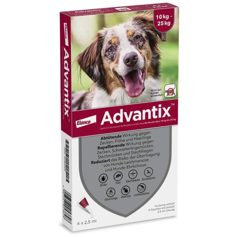 Advantix Spot-On Hund 10-25 kg 4 x 2,5 ml Lösung