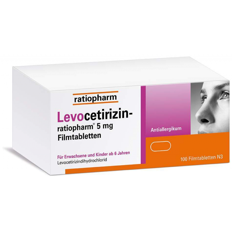Levocetirizin ratiopharm 5 mg 100 Filmtabletten