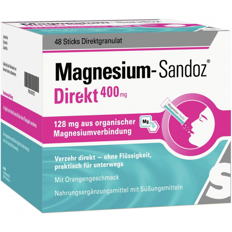 Magnesium Sandoz Direkt 400 mg 48 Sticks