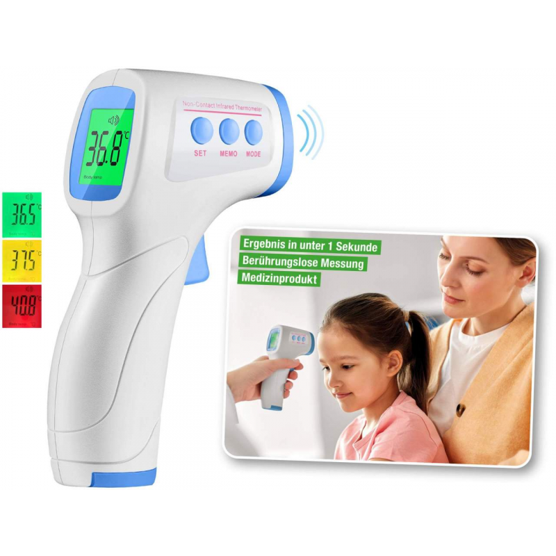 Kontaktlos Infrarot-Thermometer für Stirn und Oberflächen