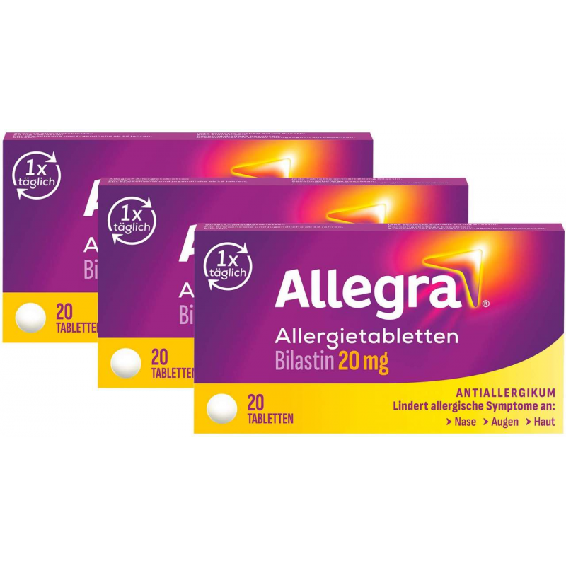 Allegra Allergietabletten 20 mg 3 x 20 Tabletten