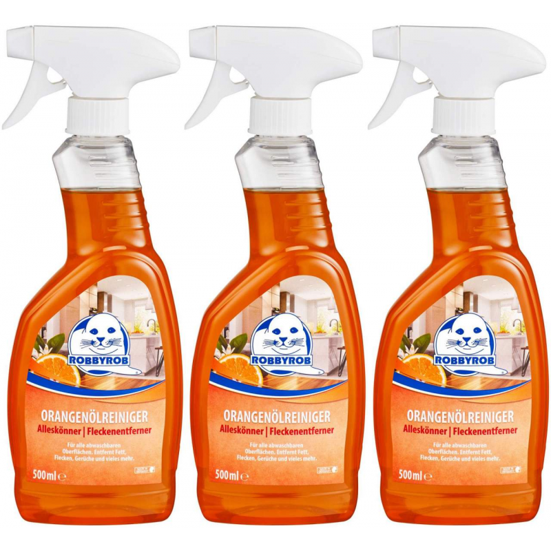 Orangenreiniger 3er Set, je 500ml in Sprühflasche, Gebrauchsfertig